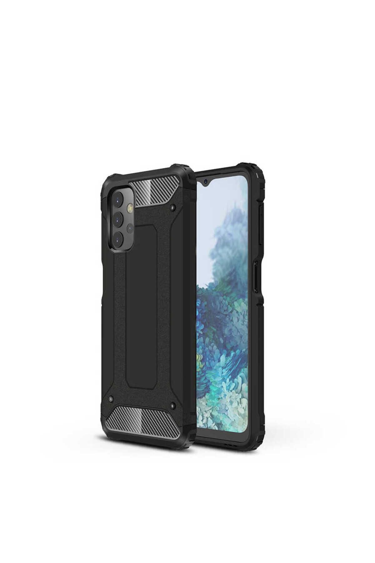 Galaxy A23 Kılıf Zore Crash Silikon Kapak - Siyah