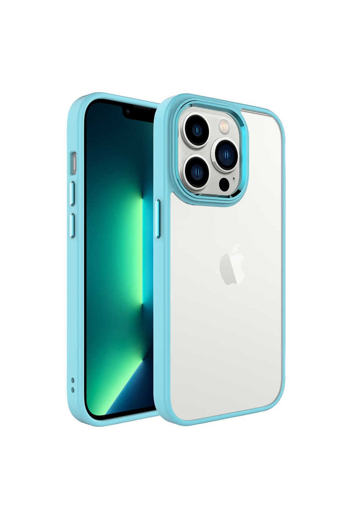 iPhone 14 Pro Uyumlu Zore Krom Kılıf-Yeşil