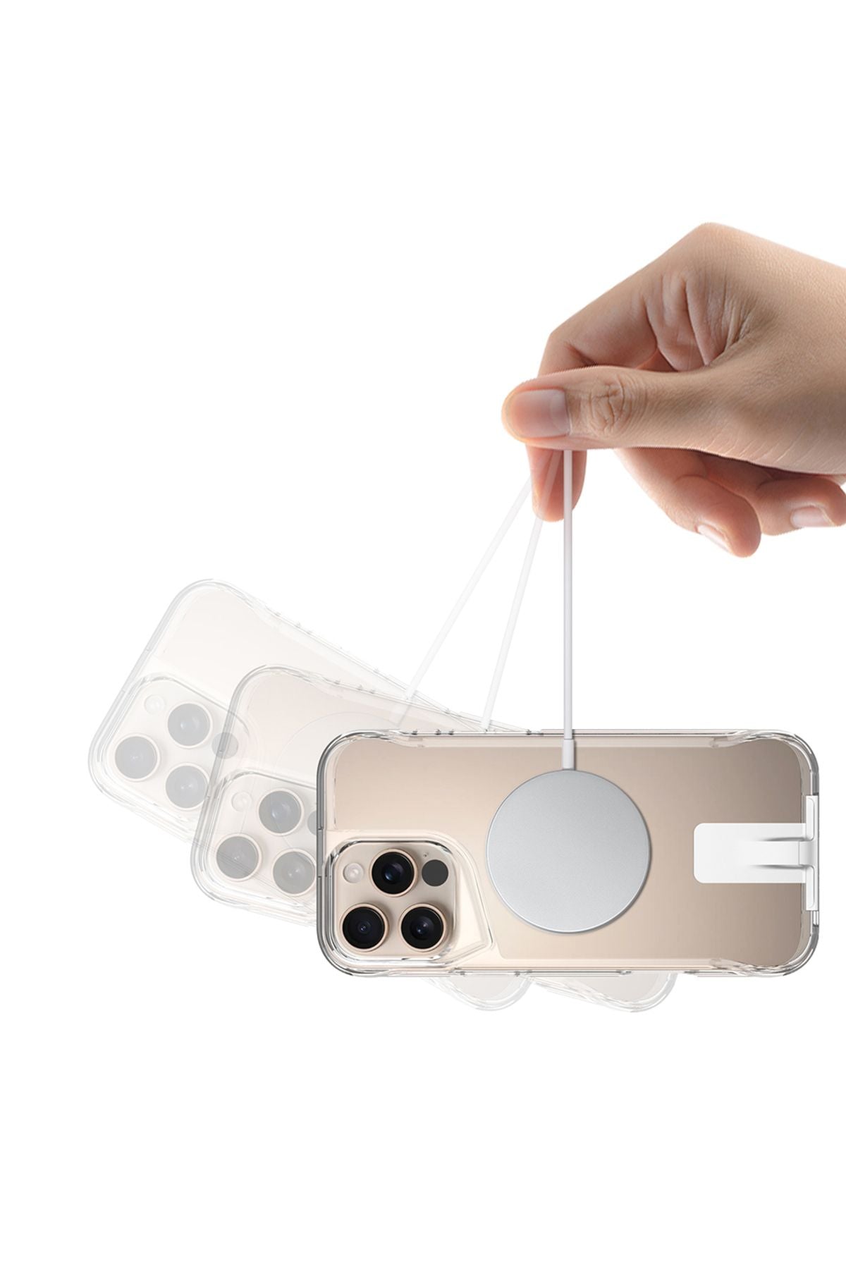 iPhone 16 Pro Uyumlu Magsafe Şarj Özellikli Zore T-Max Standlı Kapak