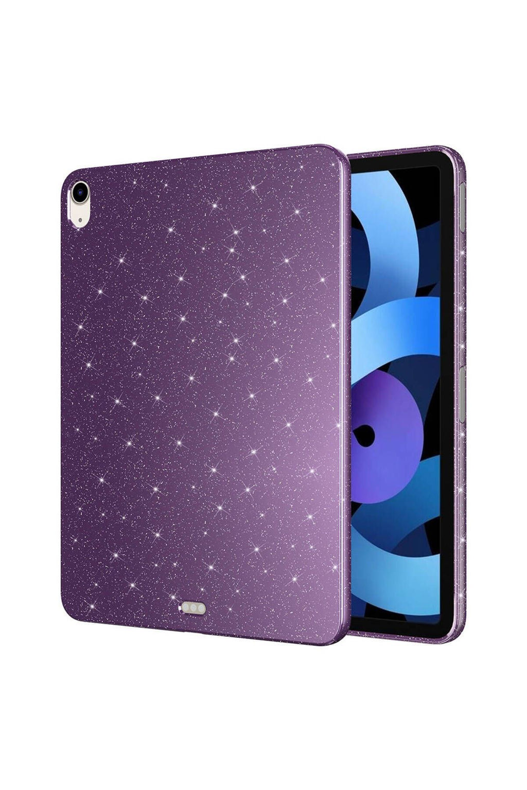 iPad 10.9 2022 (10.Nesil) Simli Parlak Görünümlü Zore Tablet Koton Kılıf - Derin Mor