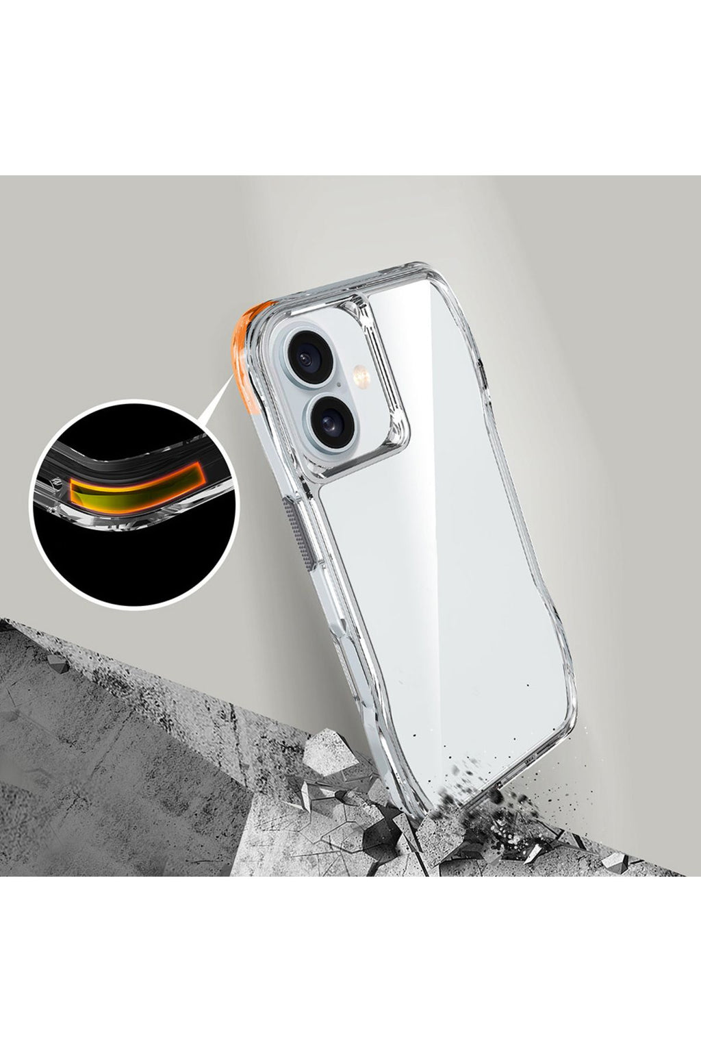 iPhone 16 Plus Uyumlu Kılıf Şeffaf AKAV İncek Kapak - Şeffaf