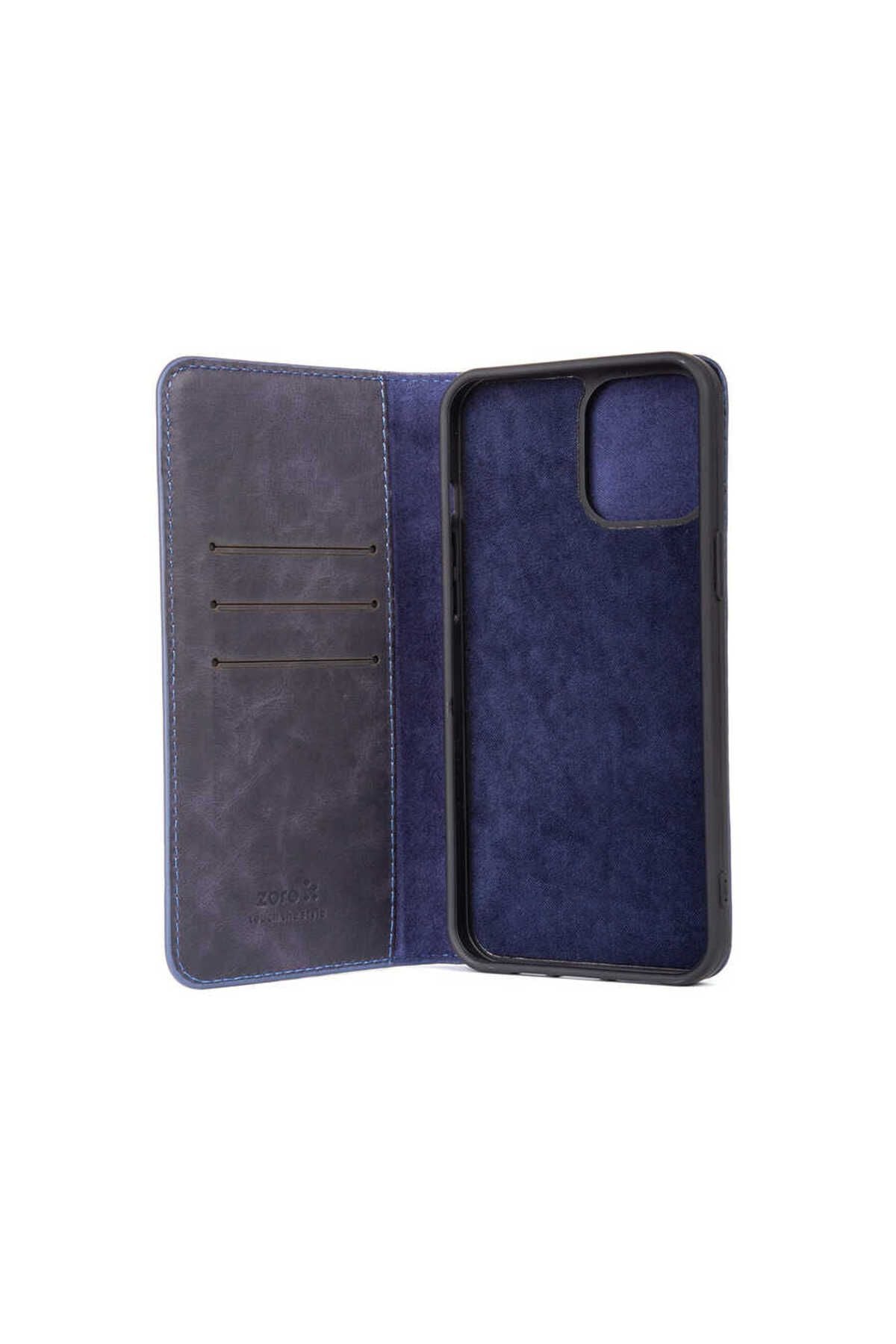 iPhone 8 Plus Kılıf Zore Hakiki Deri Multi Cüzdan Kılıf - Taba