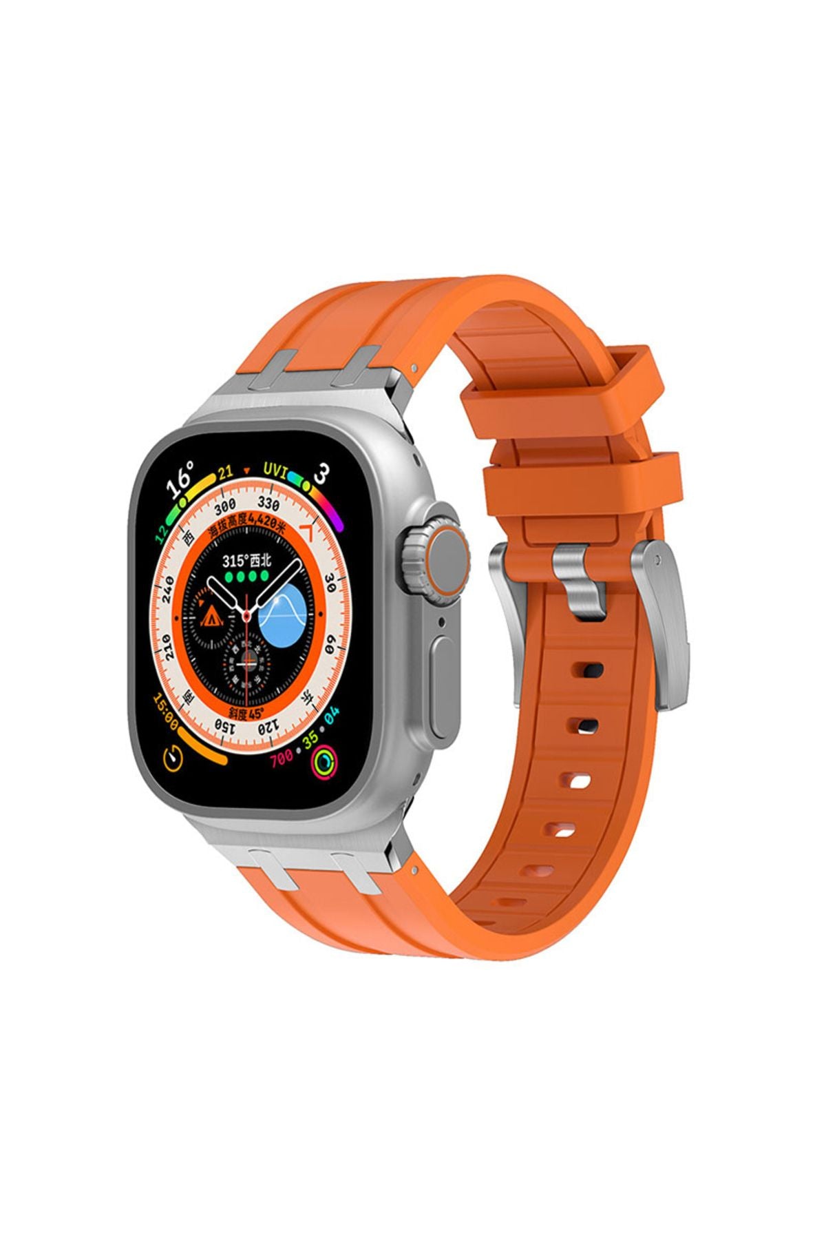 Watch Ultra 49mm Uyumlu KRD-89 Uyumlu Zore Kordon-Beyaz