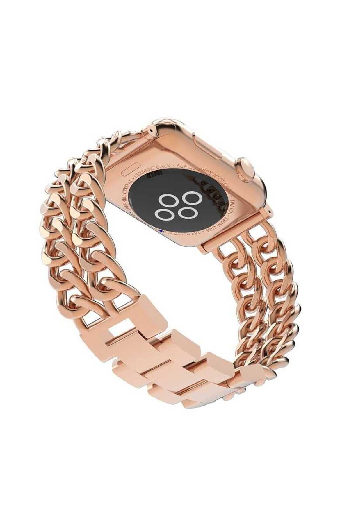 Watch Ultra 49mm Kordon Cowboy Metal Strap Kayış CLO- Rose Gold