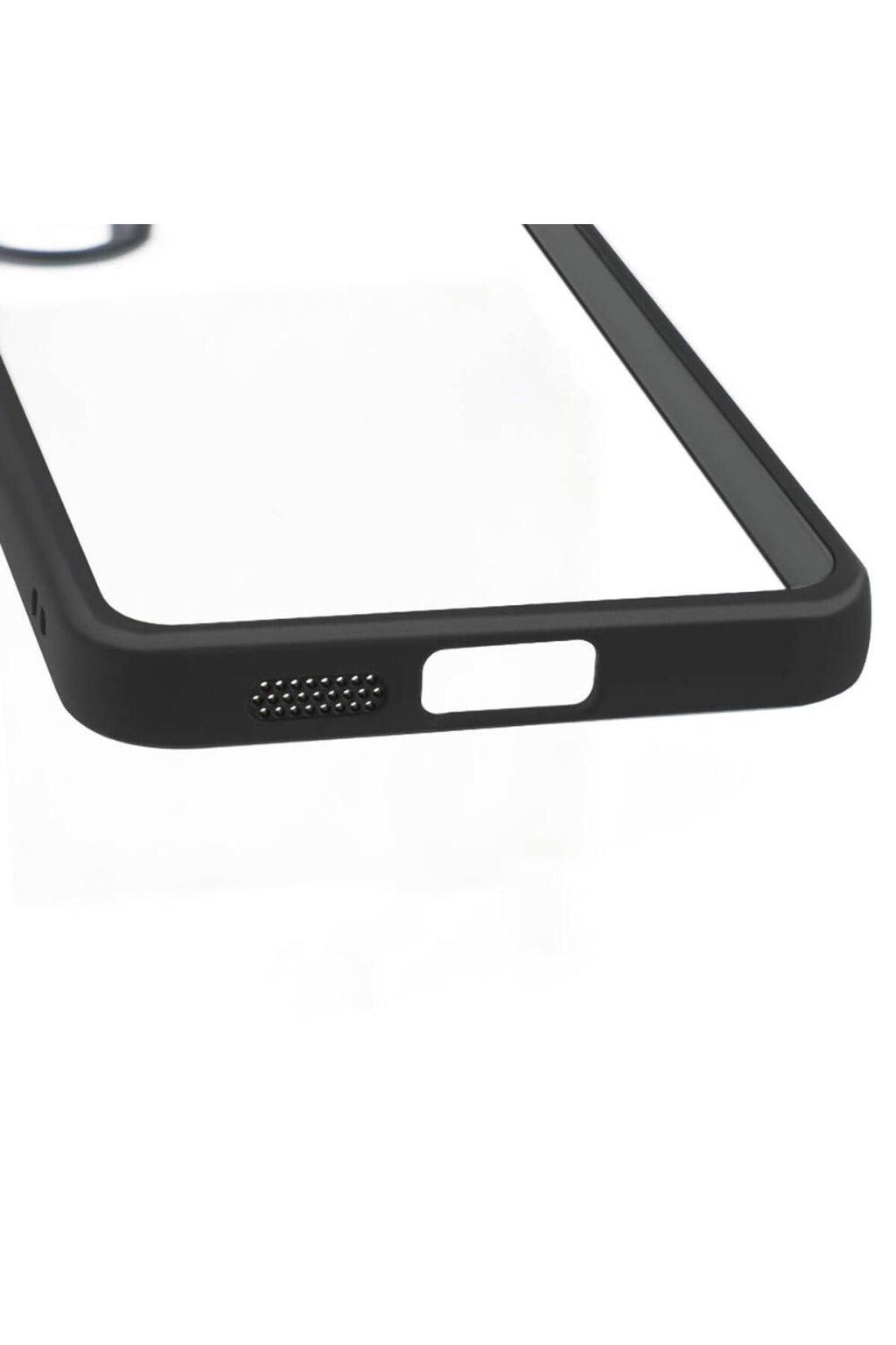 Galaxy S24 Uyumlu Kamera Korumalı Şeffaf Arka Yüzey Zore New Roll Kılıf-Siyah