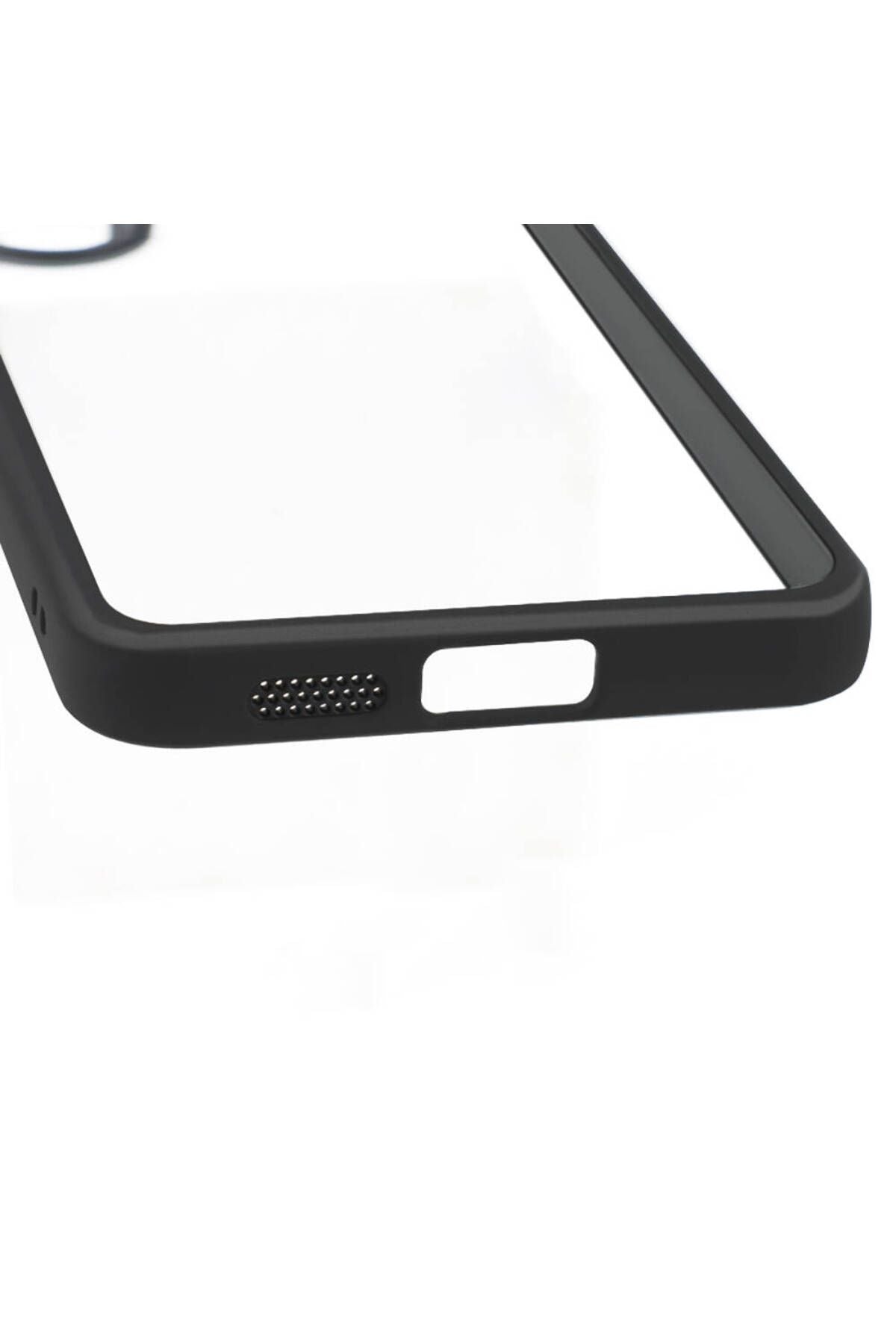 Galaxy S24 Uyumlu Kamera Korumalı Şeffaf Arka Yüzey Zore New Roll Kılıf-Siyah