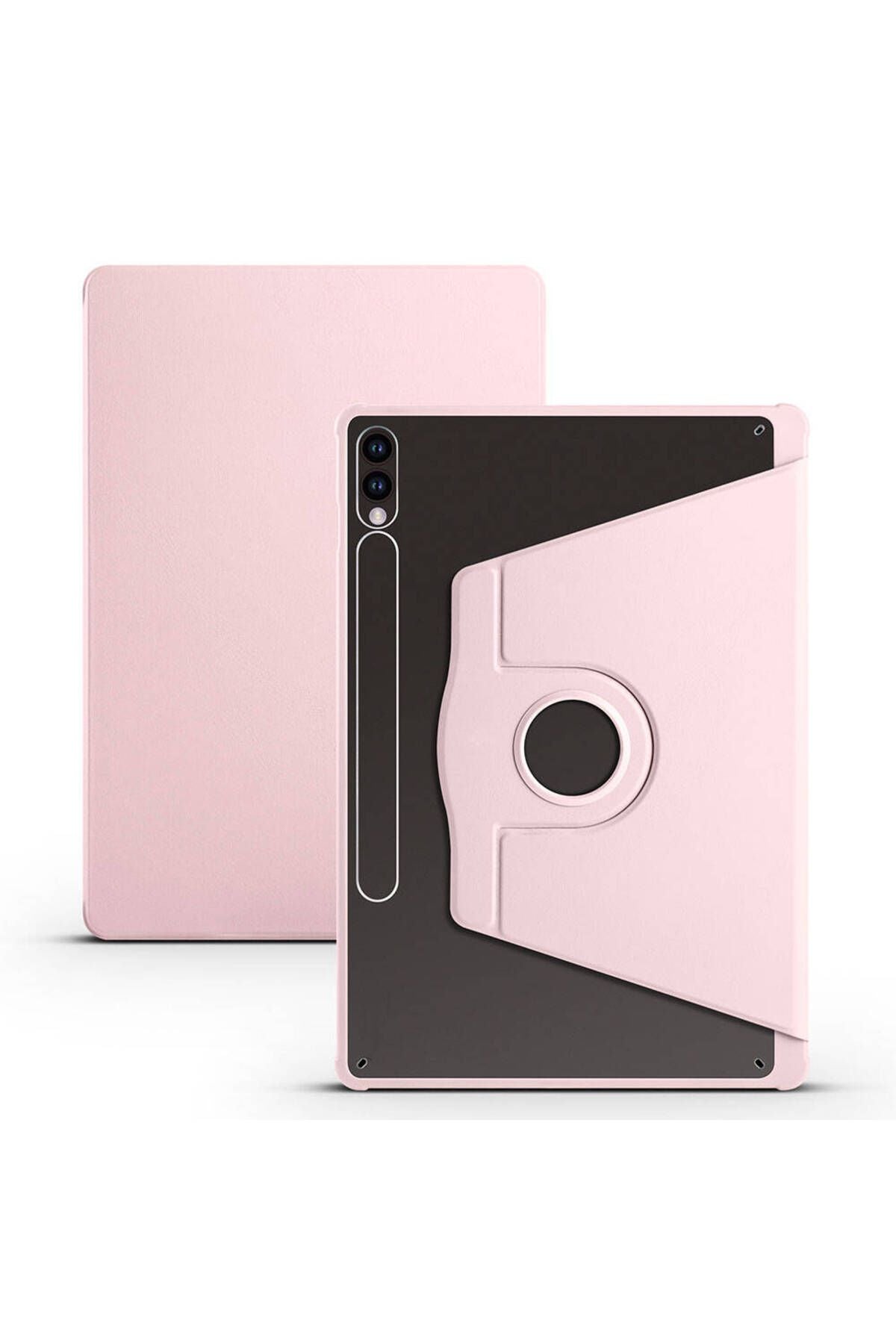 Galaxy Tab S9 Plus Kılıf Uyumlu Termik Kalem Bölmeli Dönebilen Standlı Kılıf-Lavendery Gray