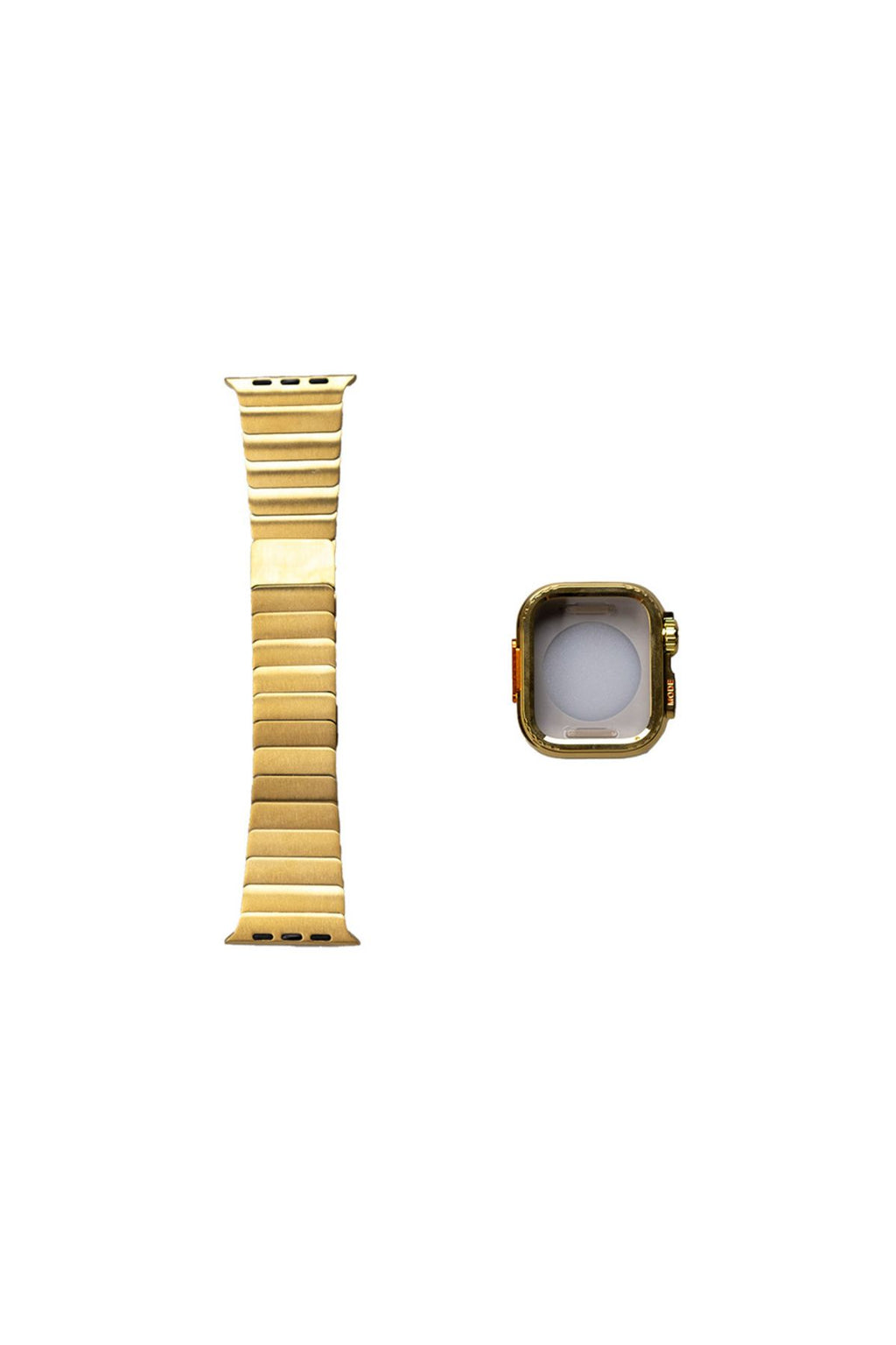 Watch 7 45mm Uyumlu Zore KRD-126 Sert Kasa Koruyuculu Metal Kordon-Starlight