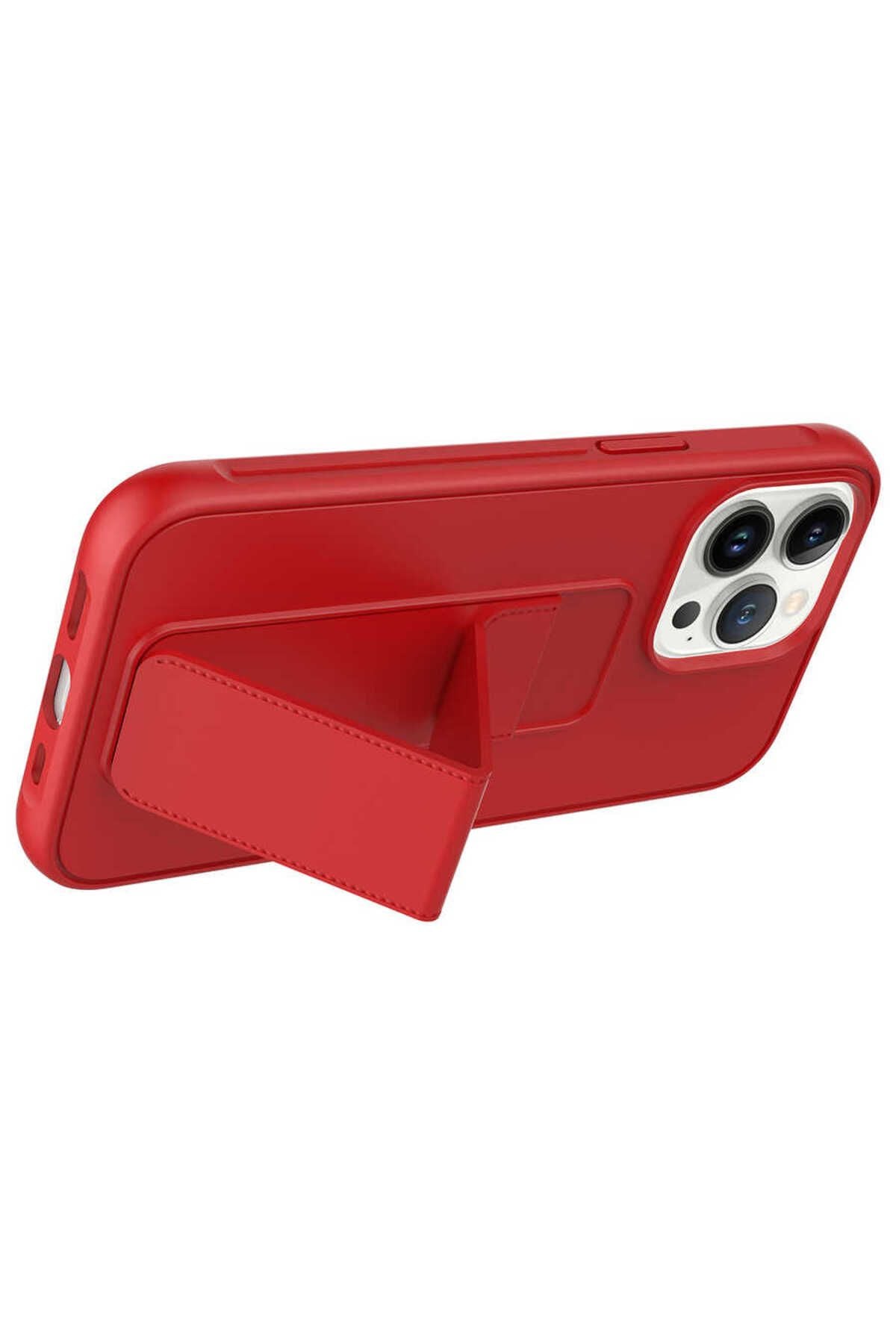 iPhone 14 Pro Uyumlu Zore Qstand Kılıf-Siyah