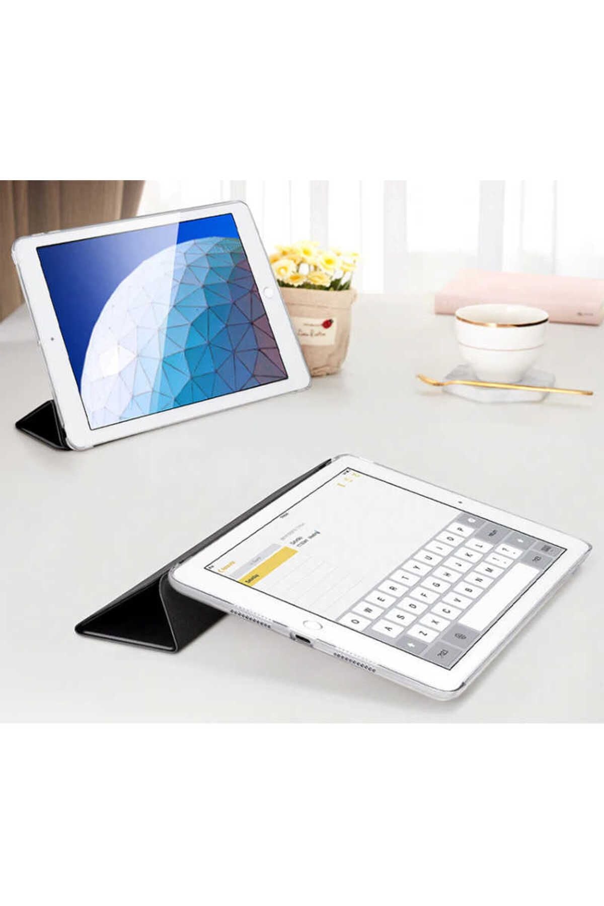 Galaxy Tab S6 T860  Uyumlu Zore Smart Cover Standlı 1-1 Kılıf-Siyah