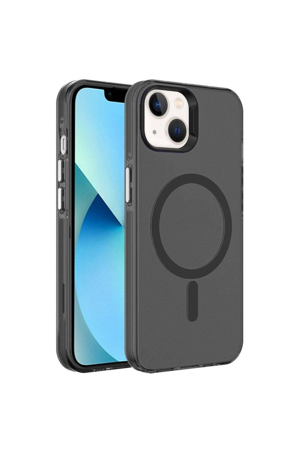 iPhone 15 Plus Kılıf Zore Magsafe Şarj Özellikli Buzlu Transparan C-Pro Sert Kapak - Pembe