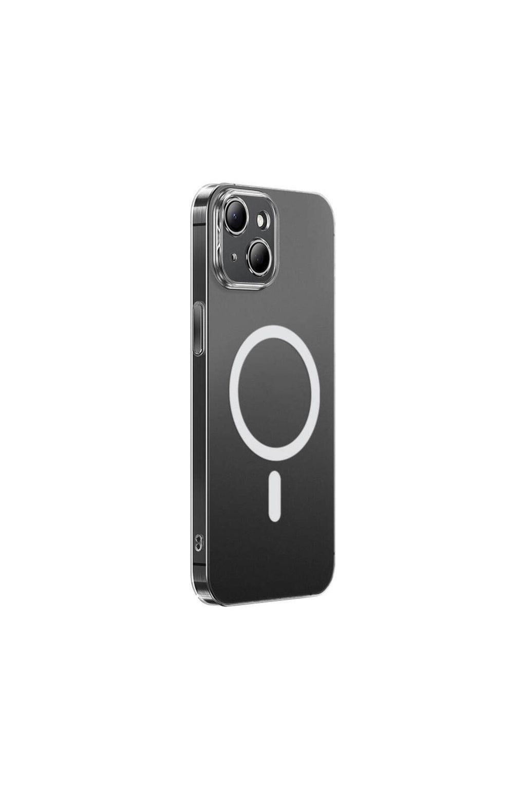 Apple iPhone 15 Kılıf Magsafe Şarj Özellikli Toz Önleyici Zore Helo Kapak-Şeffaf