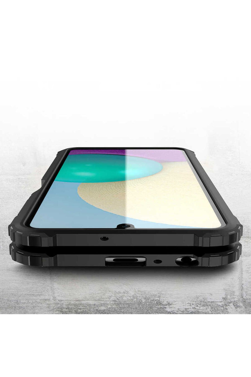 Galaxy A22 4G Kılıf Zore Crash Silikon Kapak - Gold