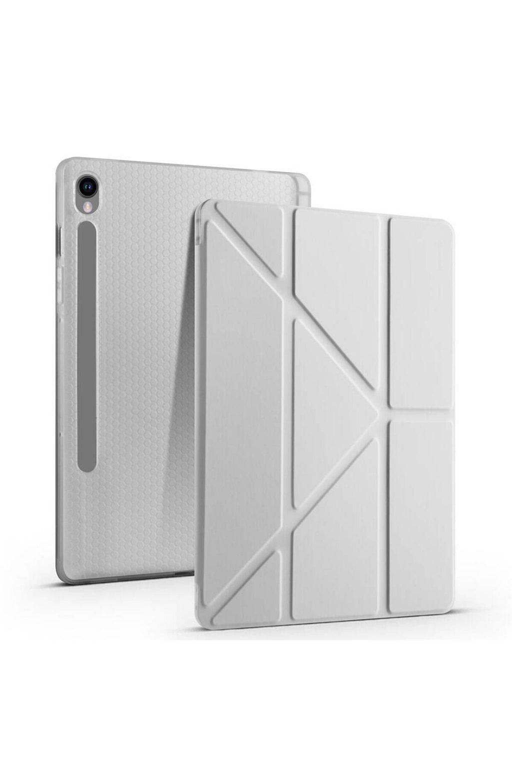 Galaxy Tab S9 Kılıf Zore Tri Folding Kalem Bölmeli Standlı Kılıf - Yeşil