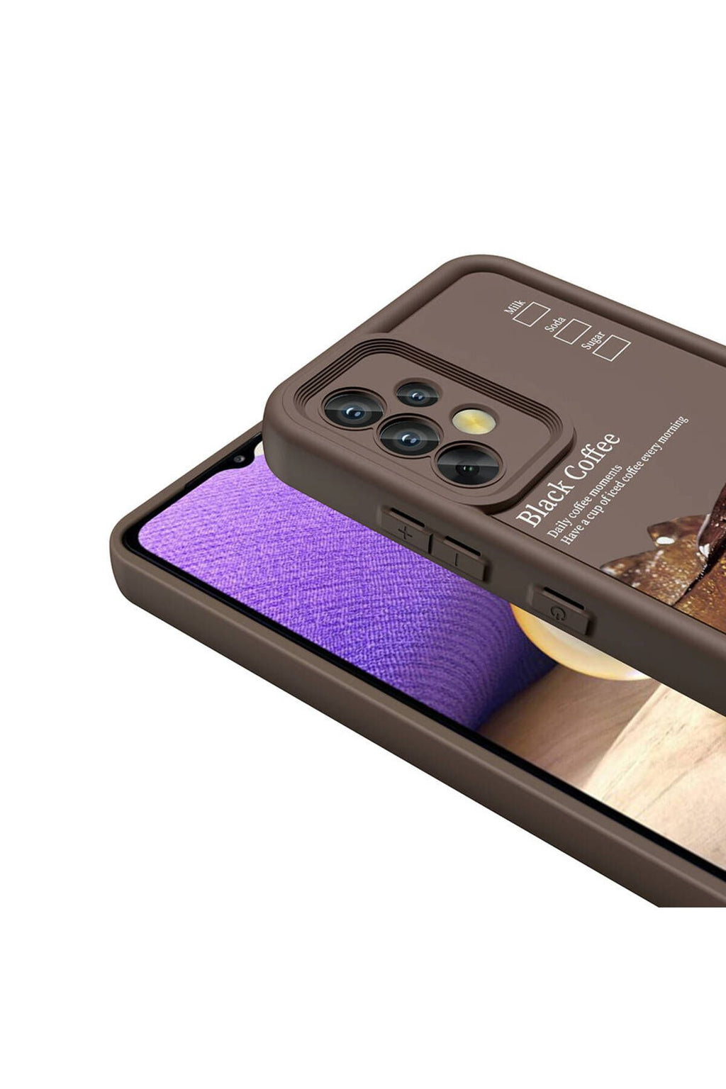 Galaxy A32 4G Kılıf Kamera Korumalı Baskılı Arka Yüzey Zore Klas Kapak - Siyah