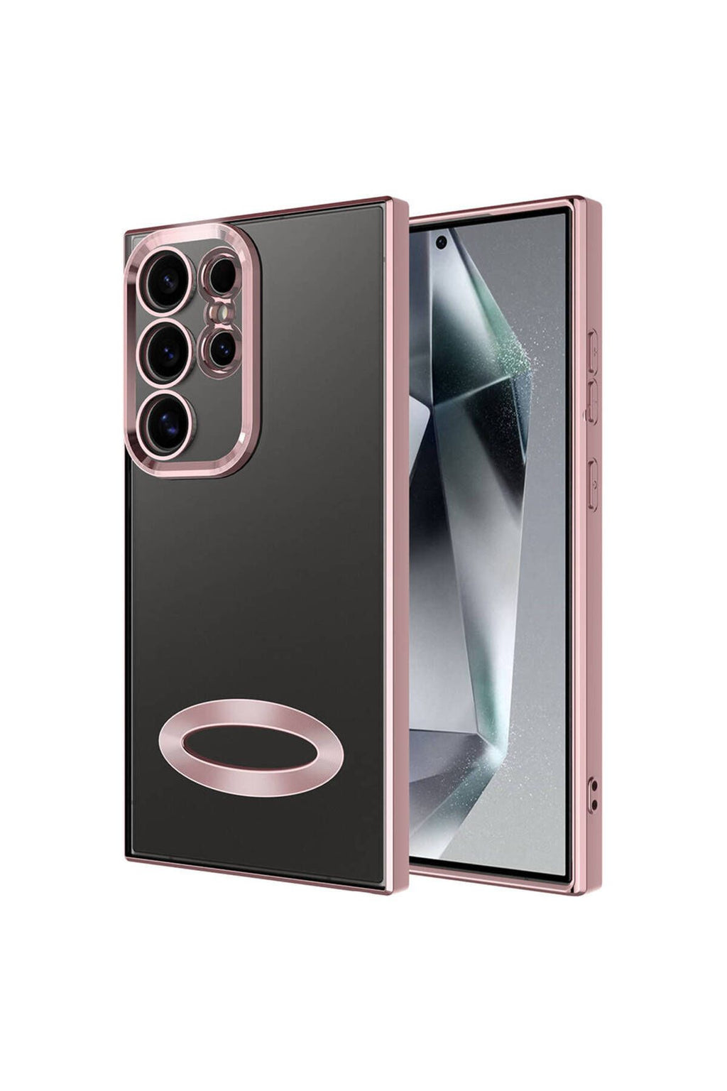 Galaxy S24 Ultra Kılıf Kamera Korumalı Logo Gösteren Zore Omega Kapak - Sierra Mavi