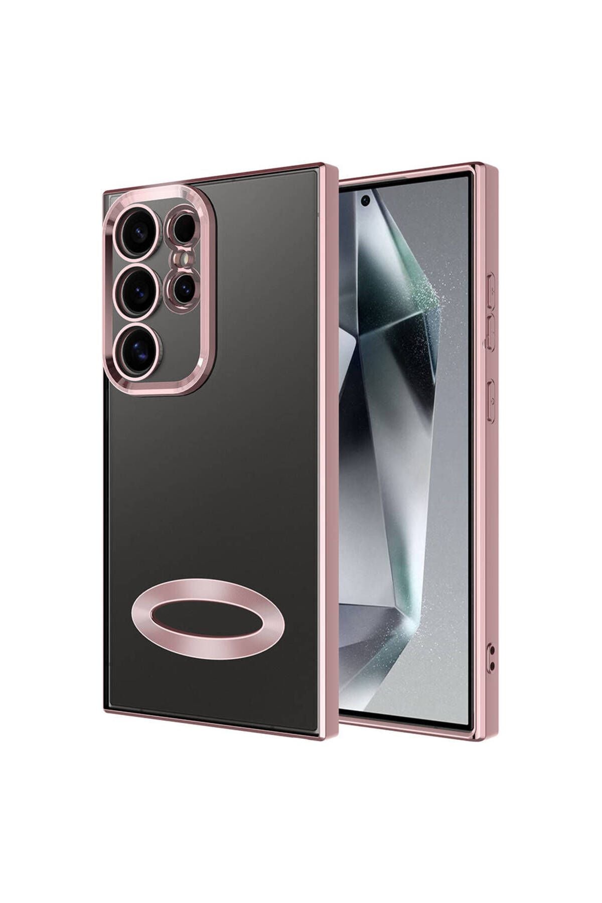 Galaxy S24 Ultra Kılıf Kamera Korumalı Logo Gösteren Zore Omega Kapak - Sierra Mavi