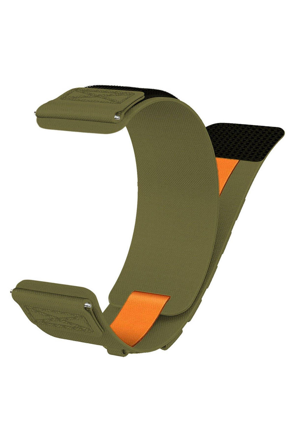 Galaxy Watch 42mm Zore KRD-112 20mm Orbital Örgülü Halat Tasarımlı Naylon Kumaş Hasır Kordon-Yeşil