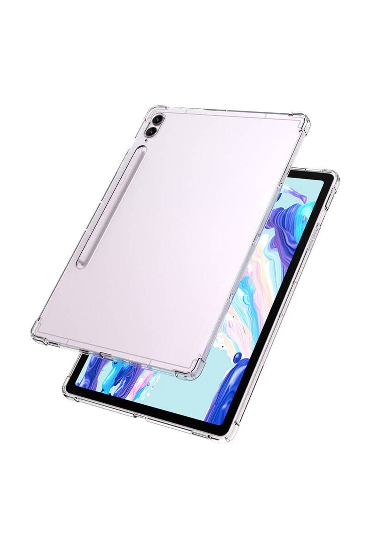 Galaxy Tab S9 Ultra Kılıf  Uyumlu Zore Tablet Nitro Anti Shock Silikon Kapak-Renksiz