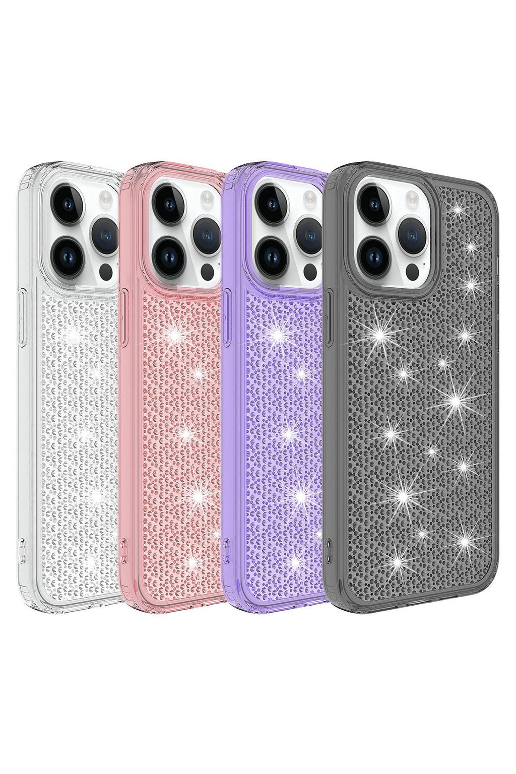 iPhone 14 Pro Uyumlu AiHTTgli Parlak Tasarımlı Zore Snow Kılıf-Pembe