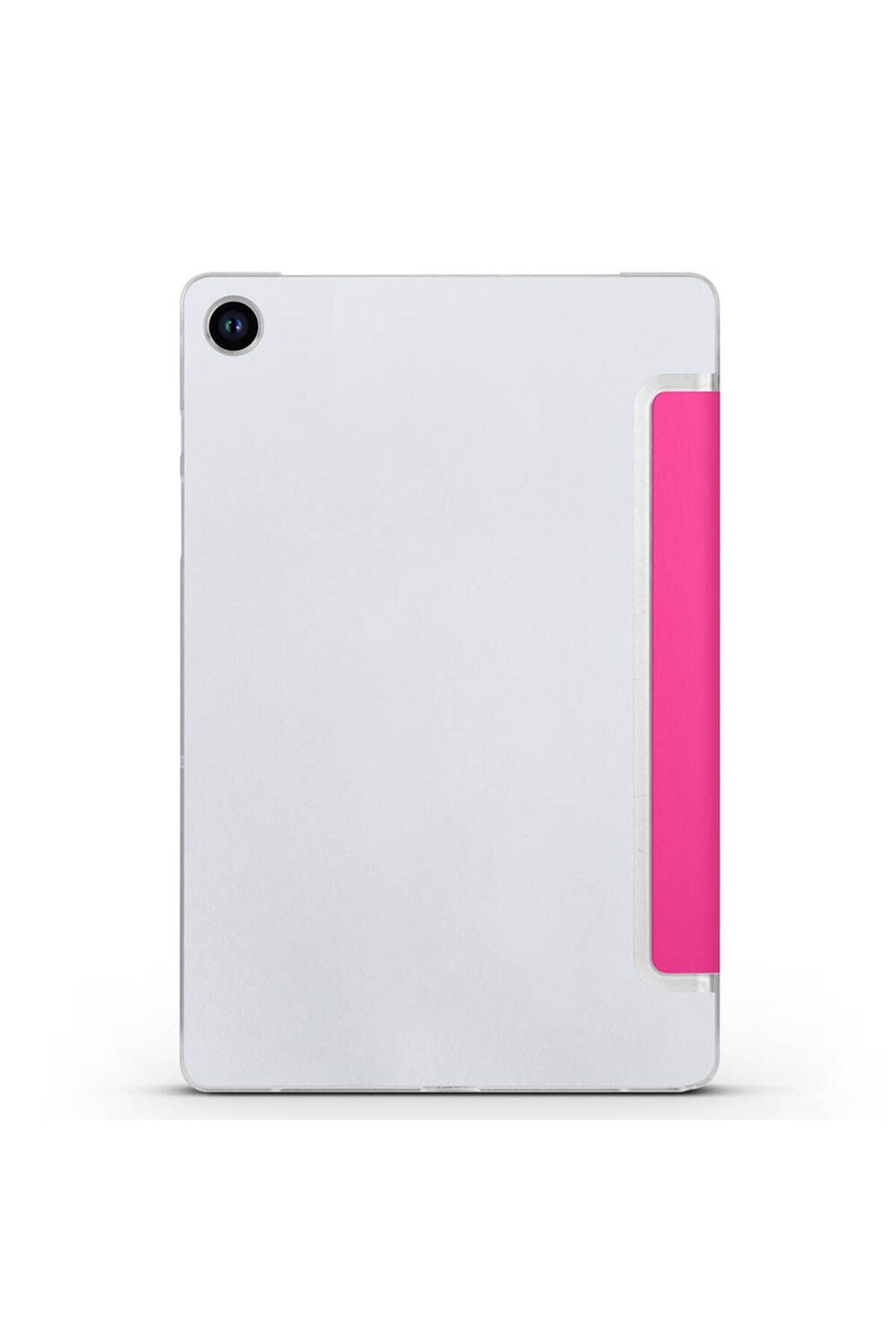 Galaxy Tab A9 Uyumlu Zore Smart Cover Standlı 1-1 Kılıf-Gri