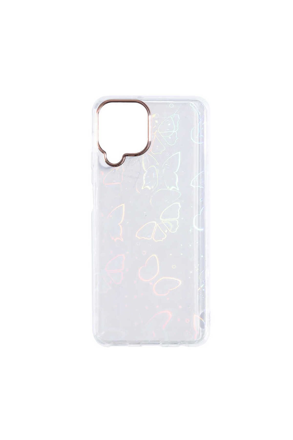 Galaxy A22 uyumlu 4G Kılıf  Sidney Desenli Sert Kapak - Butterfly No2