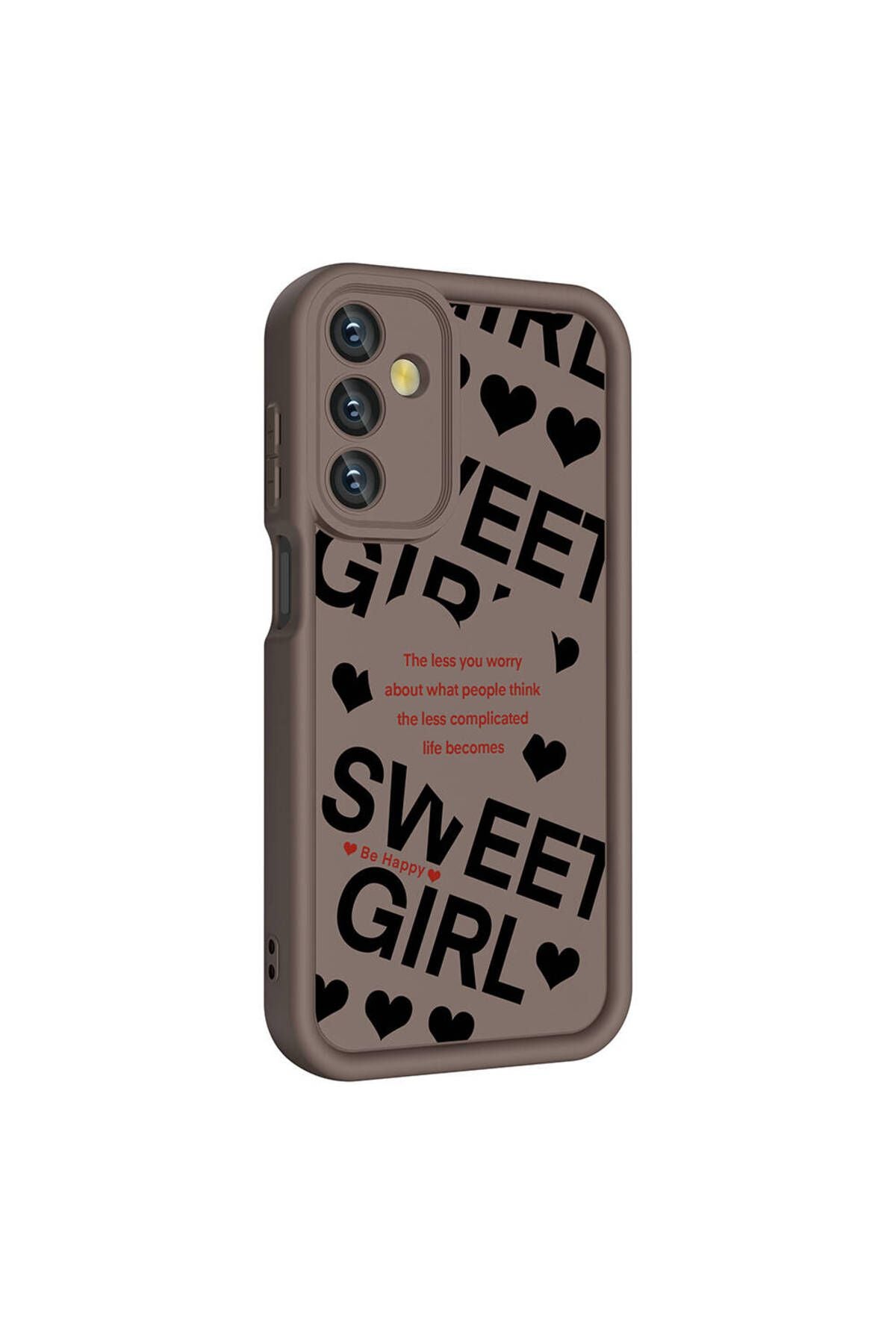 Galaxy A05S Kılıf Kamera Korumalı Baskılı Arka Yüzey Zore Klas Kapak - Beyaz