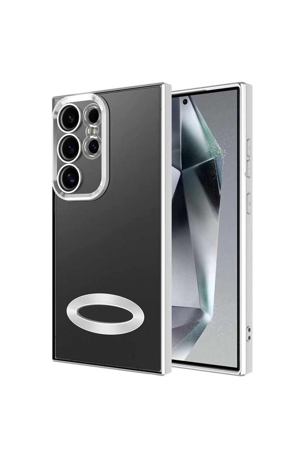 Galaxy S24 Ultra Kılıf Kamera Korumalı Logo Gösteren Zore Omega Kapak - Sierra Mavi