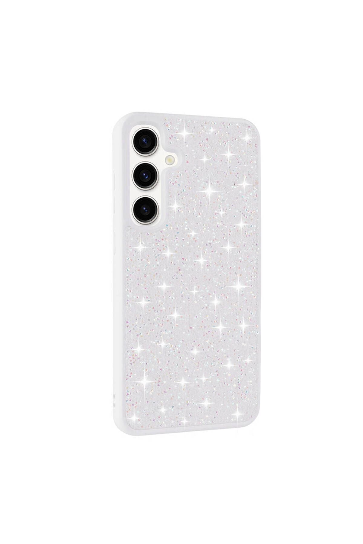 Galaxy S24 Uyumlu Parlak Taşlı Tasarım Pırlanta Zore Kılıf-Siyah
