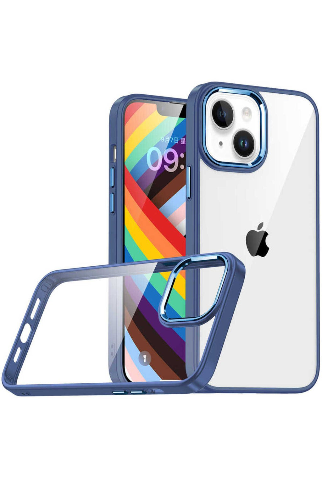 iPhone 14 Uyumlu Flora Kılıf-Sierra Mavi