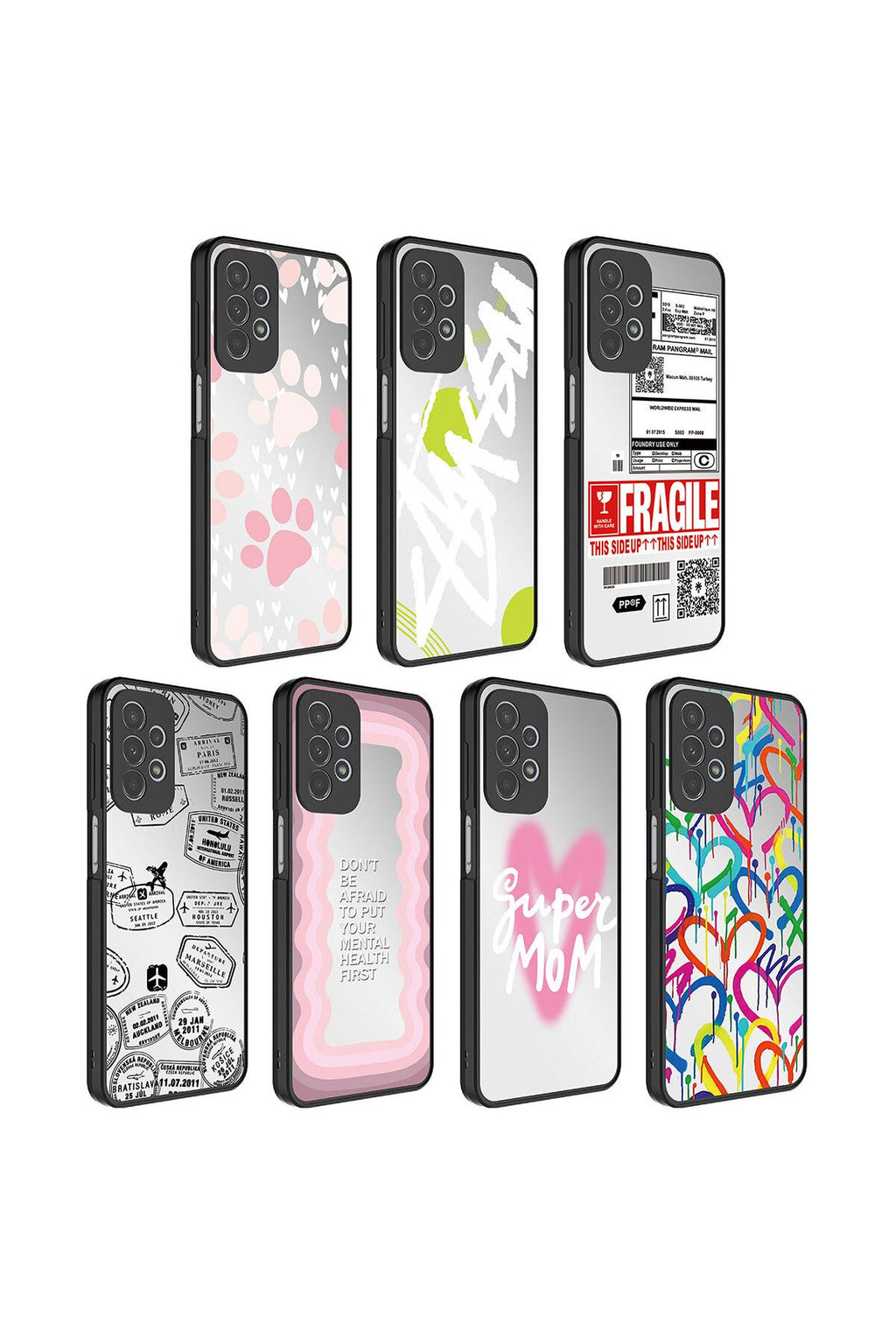 Galaxy A53 5G Kılıf Aynalı Desenli Kamera Korumalı Parlak RNTC Mirror Kapak - Pati