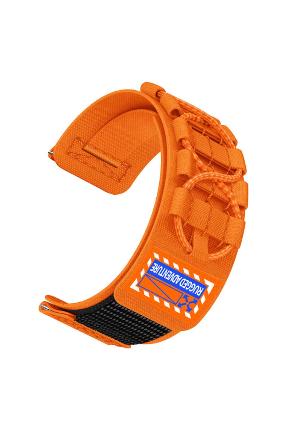 Galaxy Watch 42mm Zore KRD-112 20mm Orbital Örgülü Halat Tasarımlı Naylon Kumaş Hasır Kordon-Yeşil