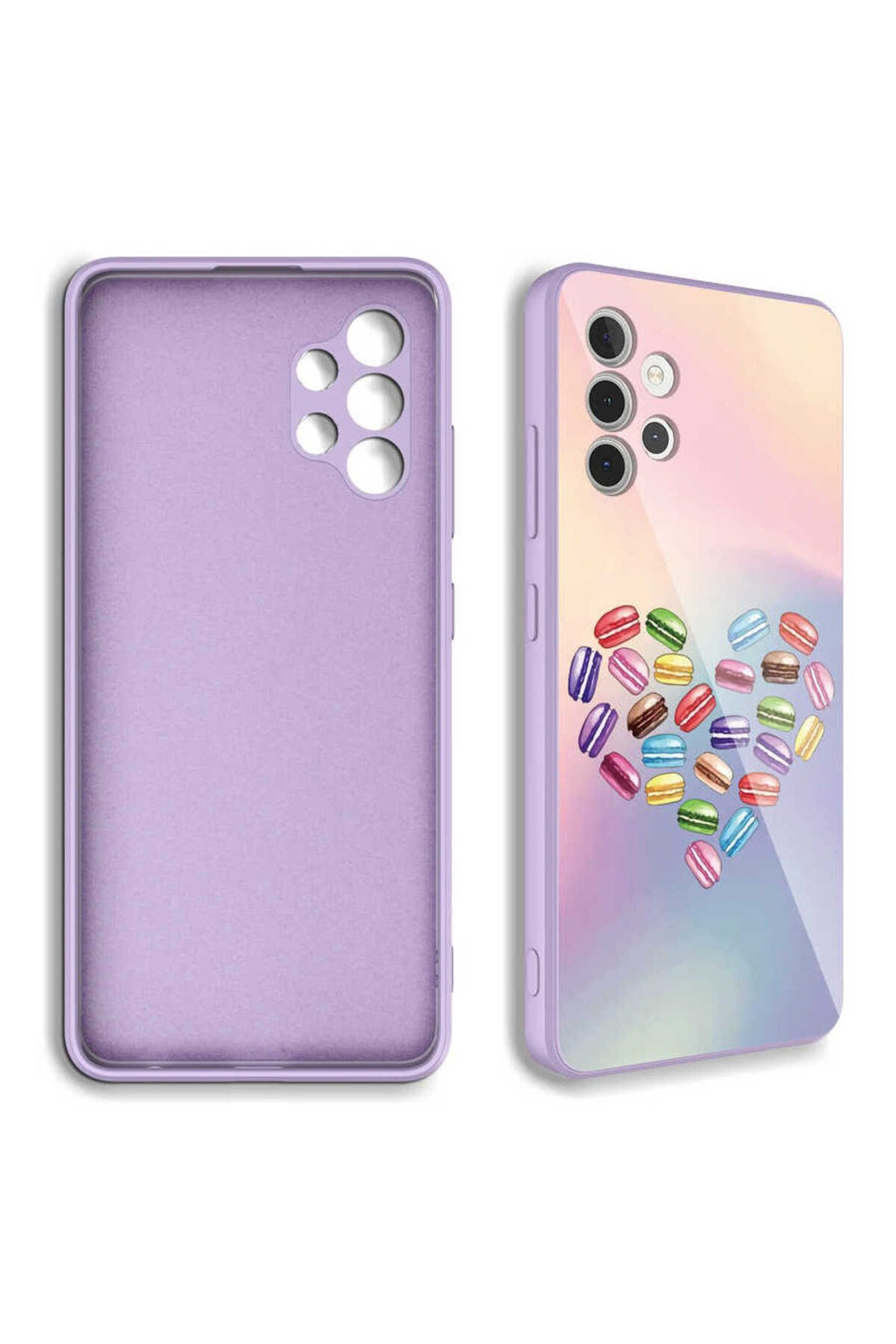 Galaxy A32 4G Kılıf Kamera Korumalı Desenli Sert Silikon Zore Epoksi Kapak - NO6