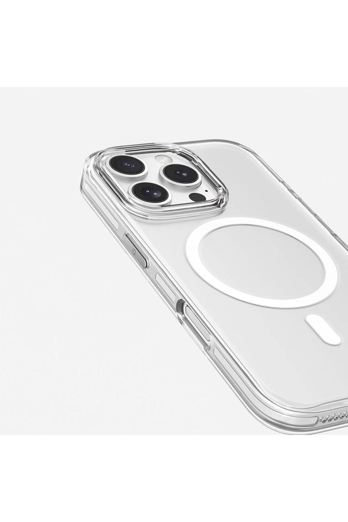 iPhone 16 Pro Kılıf Magsafe Şarj Özellikli Kamera Korumalı Zore Kripto Kapak - Şeffaf