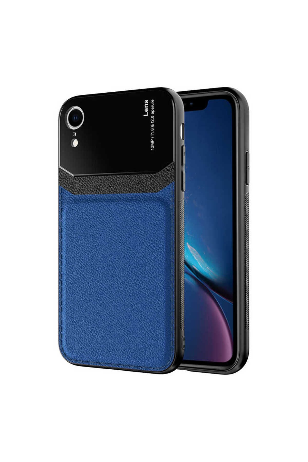 iPhone XR 6.1 Kılıf Zore Emiks Kapak - Lacivert
