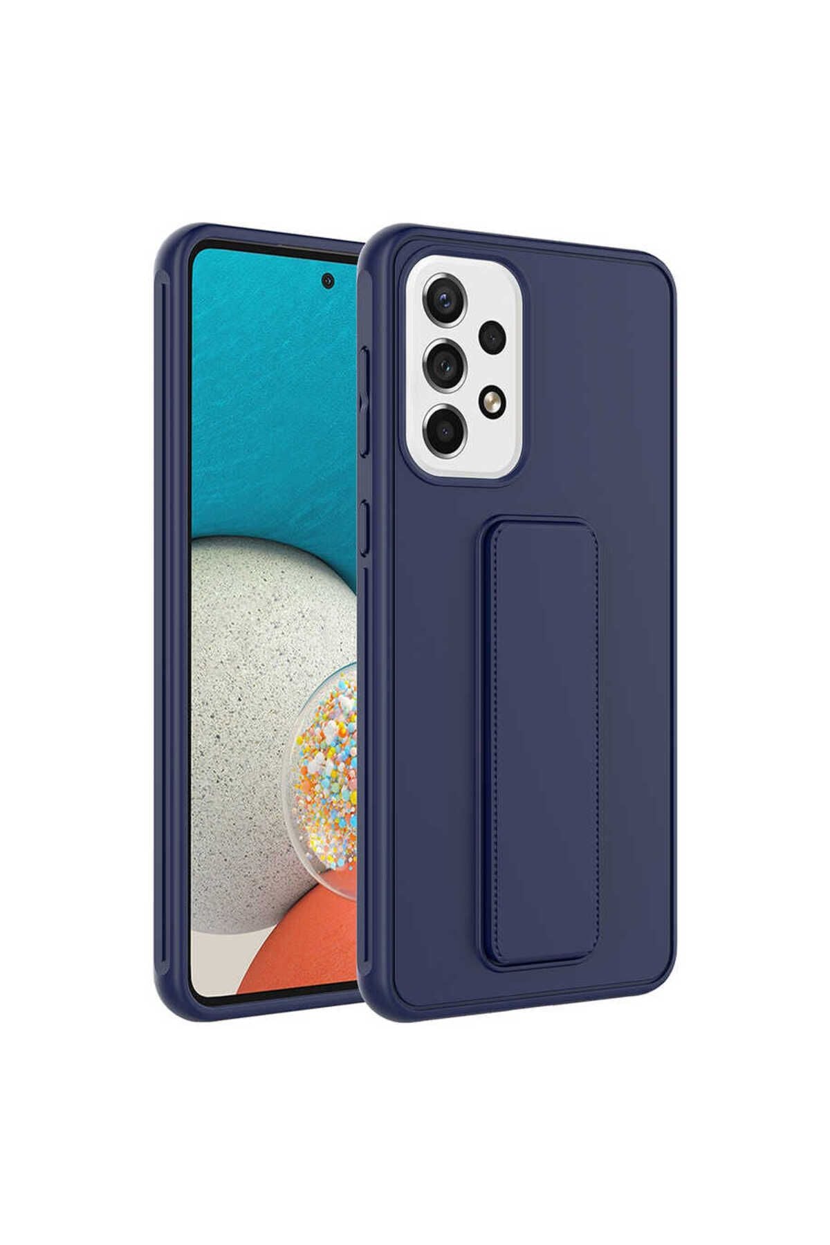 Galaxy A23 Kılıf Zore Qstand Kapak - Lacivert