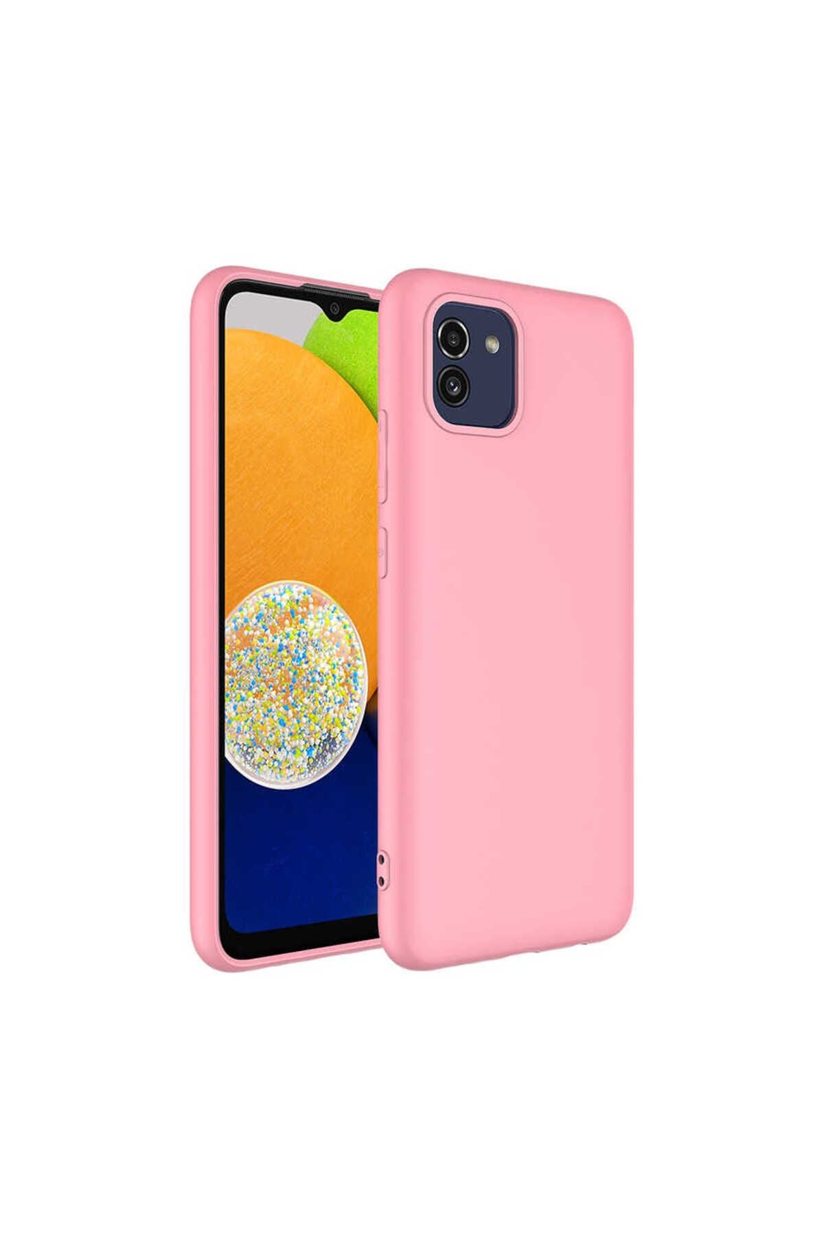 Galaxy A03 Kılıf TKNR Mara Lansman Kapak - Pembe Açık