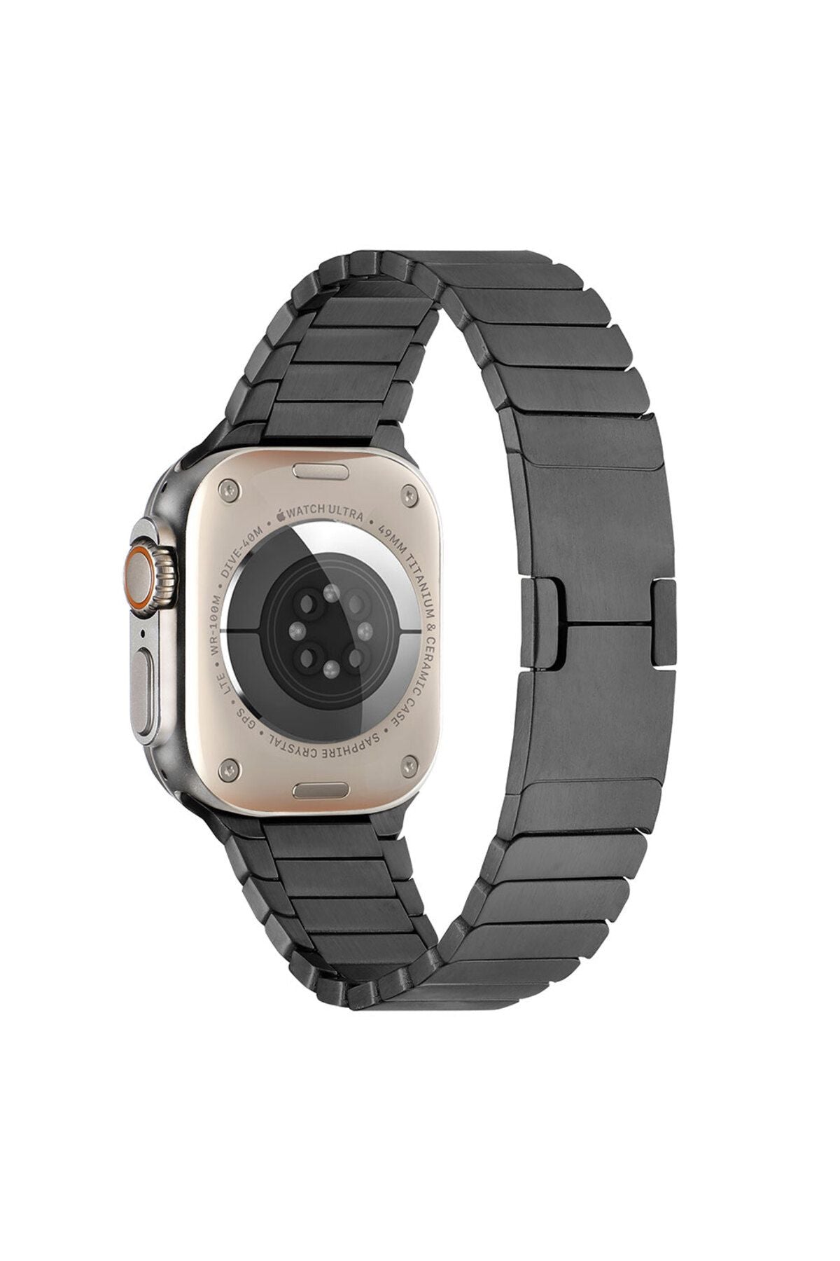 Watch Ultra 49mm Uyumlu KRD-82 Metal Zore Kordon-Siyah
