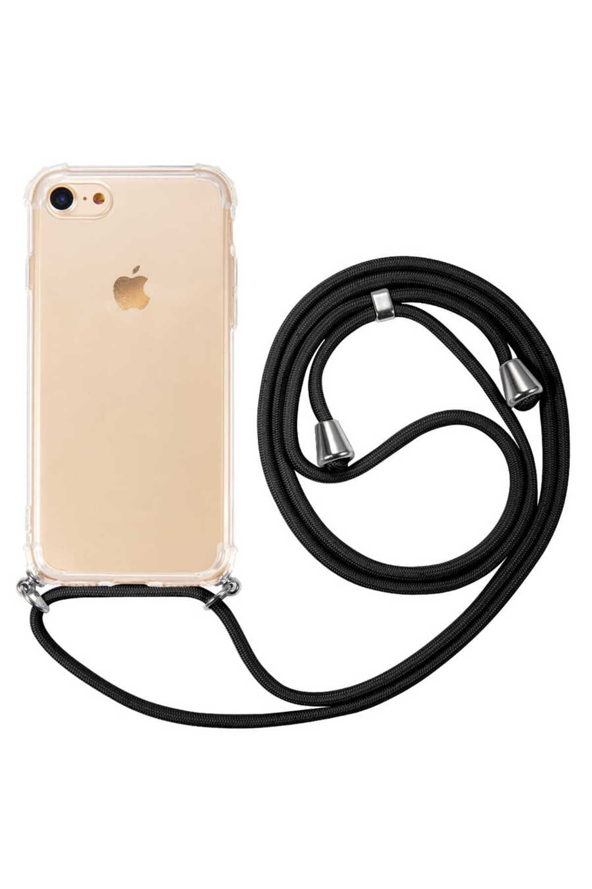iPhone SE 2022 Uyumlu Zore X-Rop Kılıf-Renksiz