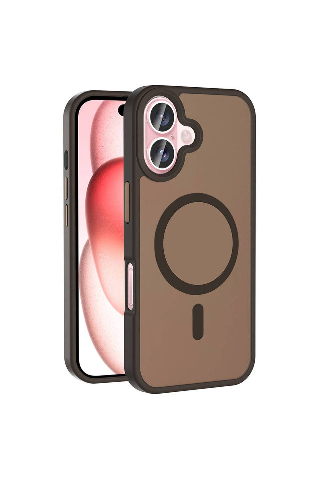 iPhone 16 Kılıf Magsafe Şarj Özellikli Mat Arka Yüzey Zore Sio Kapak-Açık Yeşil