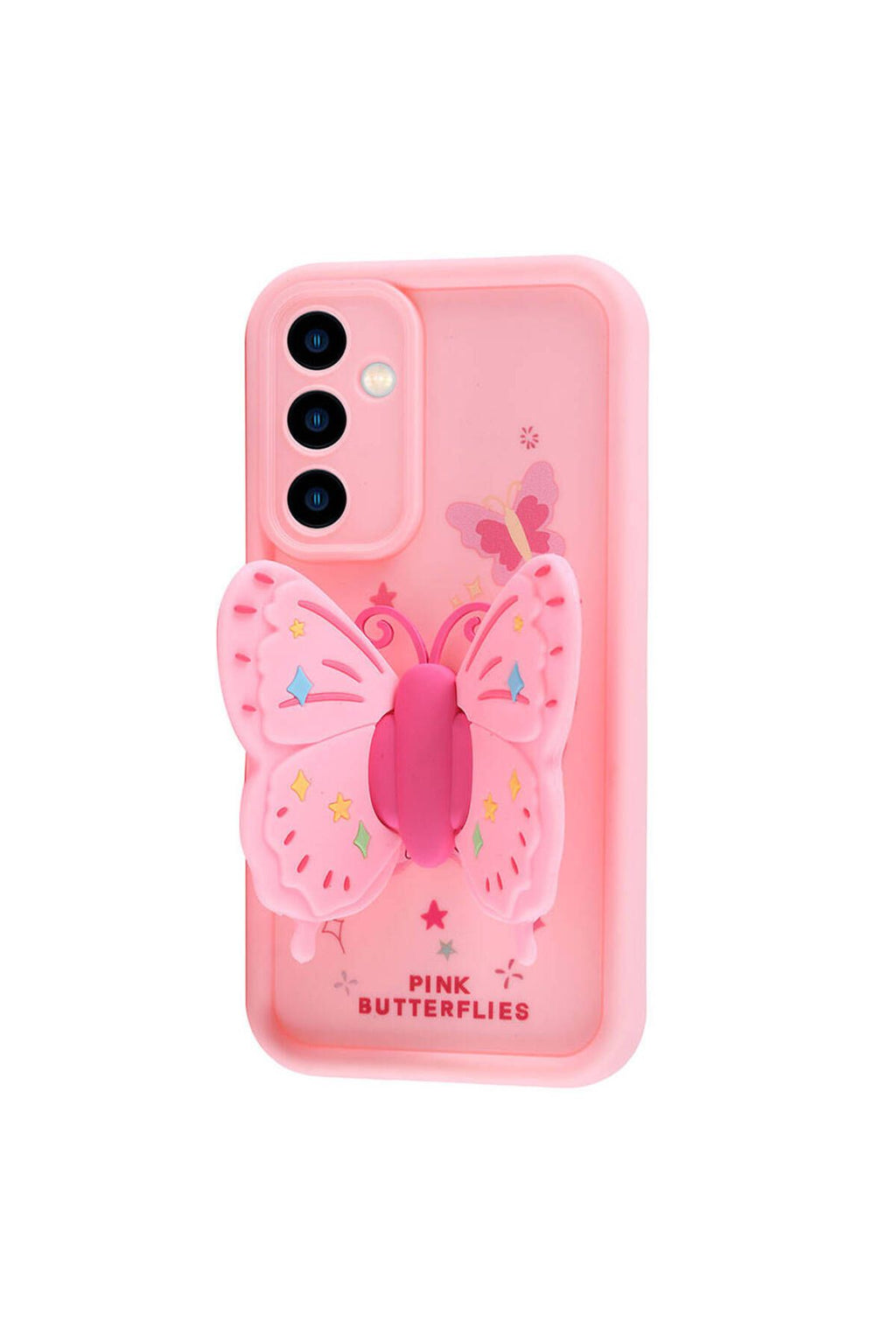 Galaxy A05S Kılıf Kamera Korumalı Figür Tasarımlı Zore Kapya Kapak-Pembe Koyu