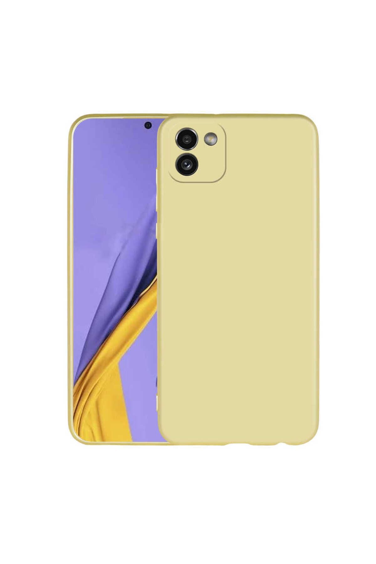 Galaxy A03 Kılıf TQR Premier Silikon Kapak - Gold