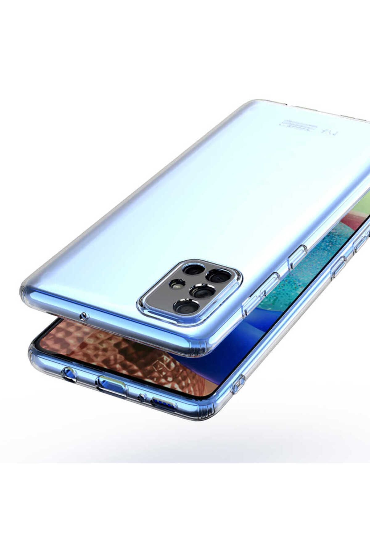 Galaxy A71 Kılıf Zore Kamera Korumalı Süper Silikon Kapak-Renksiz