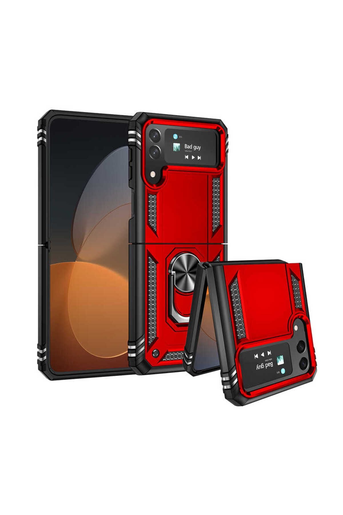 Galaxy Z Flip 4 Uyumlu Zore Vega Kılıf-Siyah
