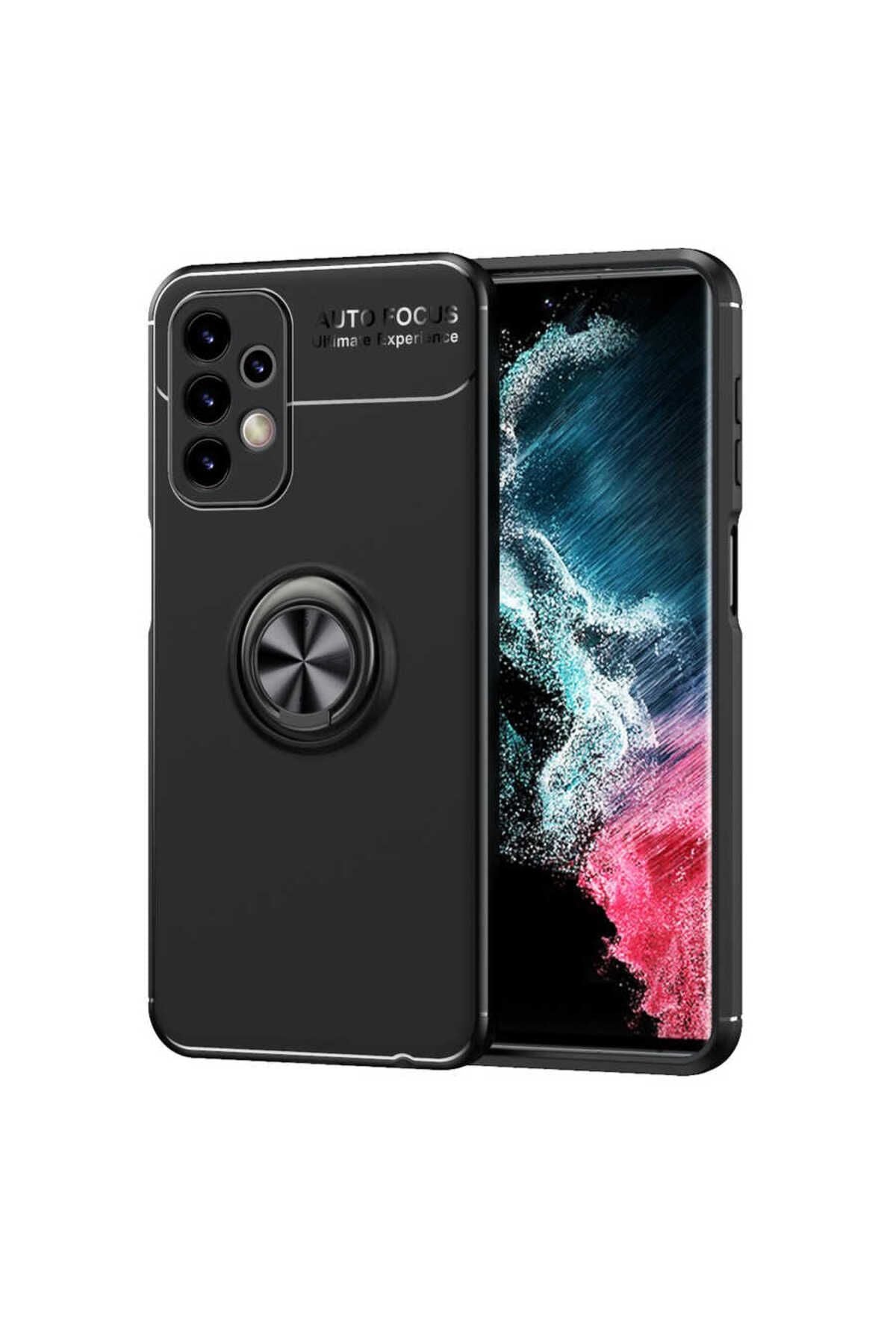 Galaxy A23 Kılıf Zore Ravel Silikon Kapak - Siyah