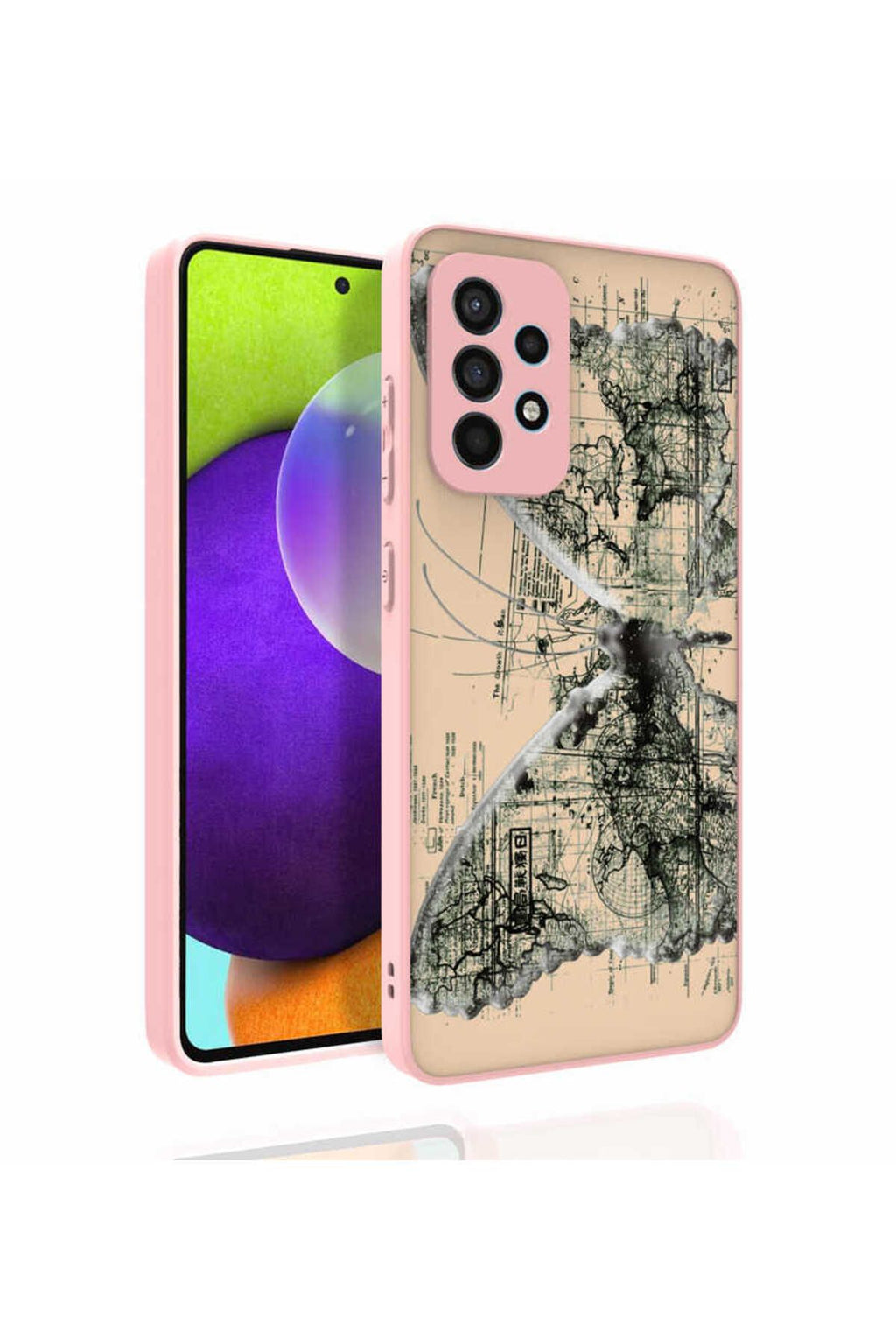 Galaxy A52 Kılıf Desenli Kamera Korumalı Parlak RNTC Nora Kapak - NO4