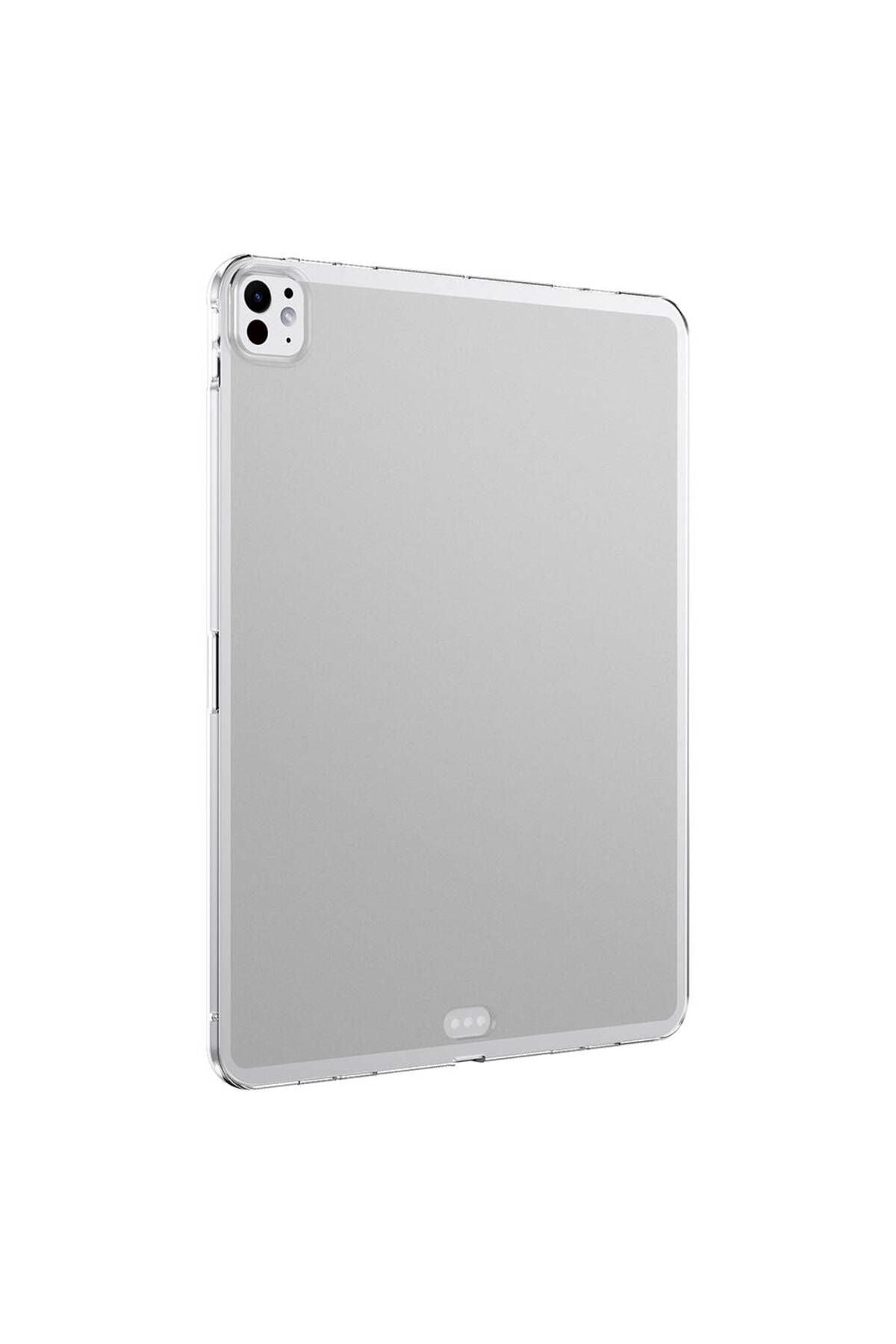 iPad Pro 13 2024 Kılıf Zore Tablet Süper Silikon Kapak - Şeffaf