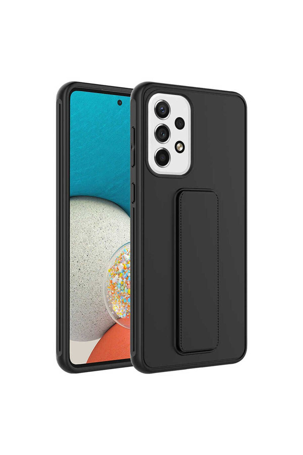 Galaxy A23 Kılıf Zore Qstand Kapak - Mürdüm