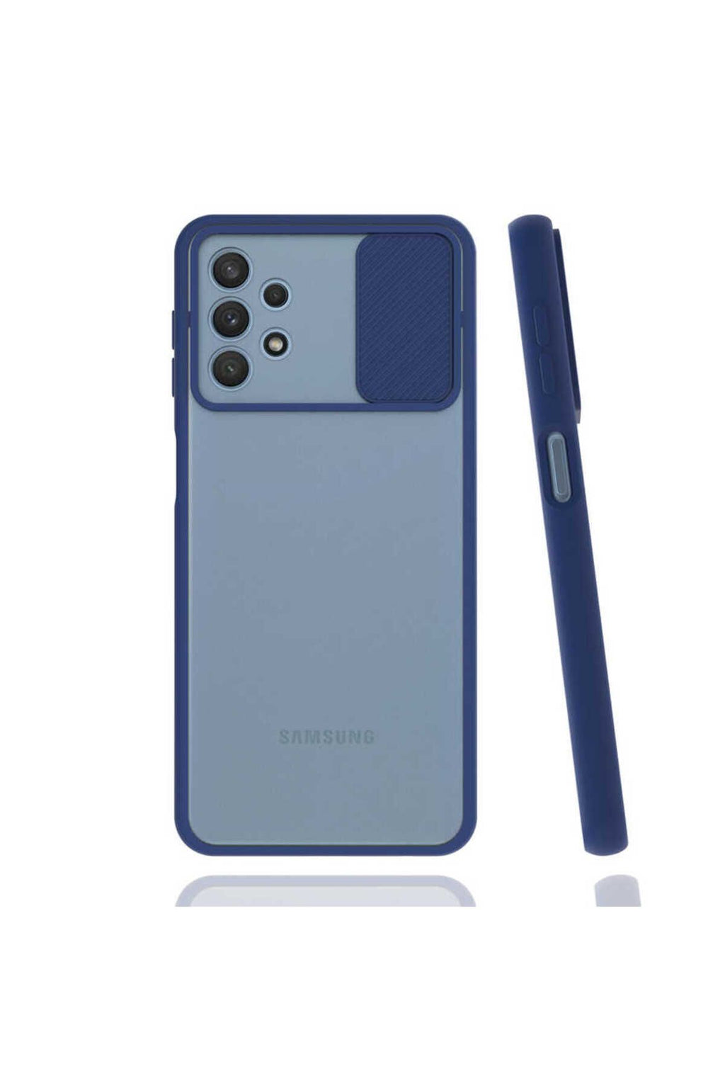 Galaxy A32 4G Kılıf TQR Lensi Kapak - Lacivert