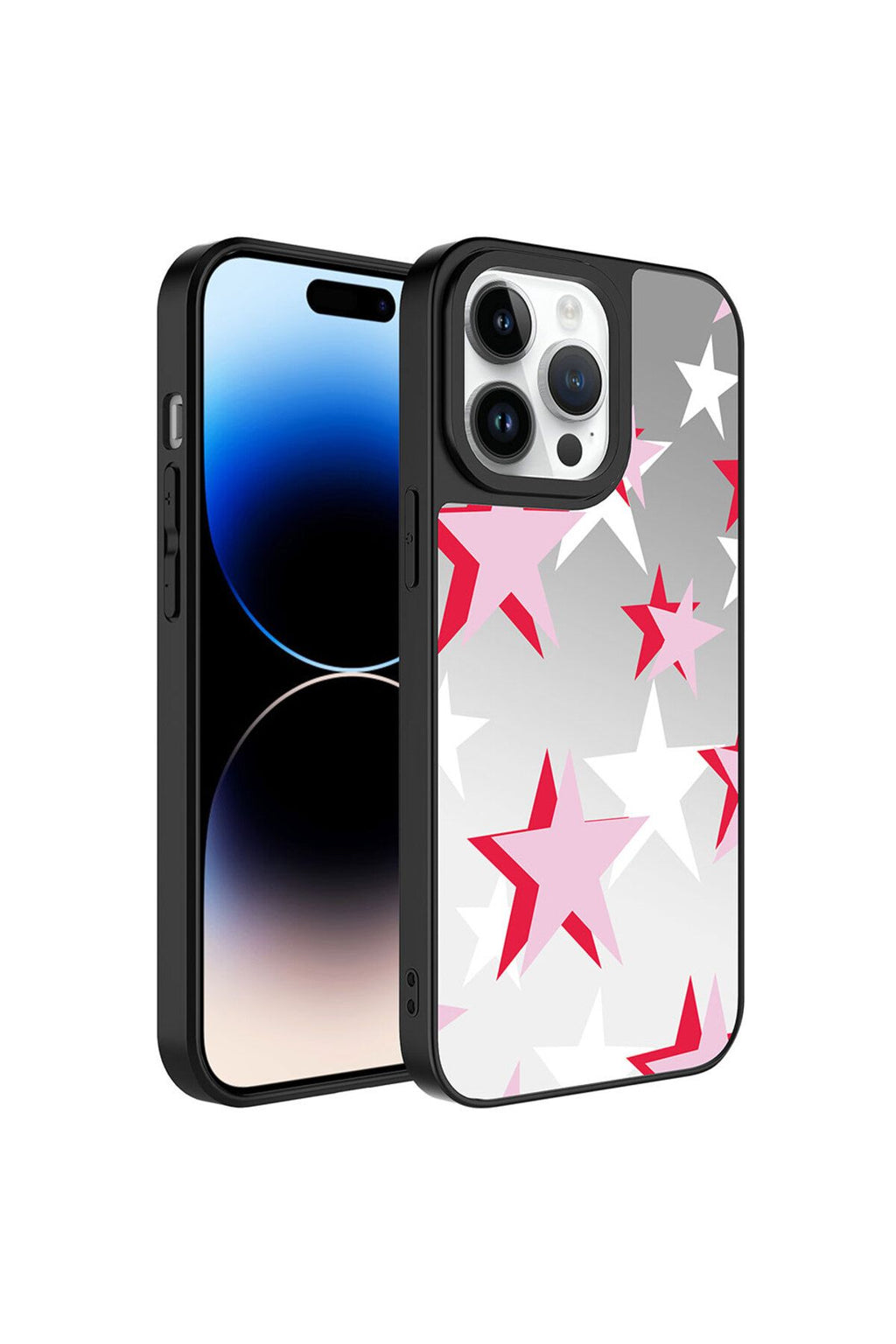 iPhone 14 Pro Uyumlu Aynalı Desenli Kamera Korumalı Parlak Zore Mirror Kılıf-Dallar